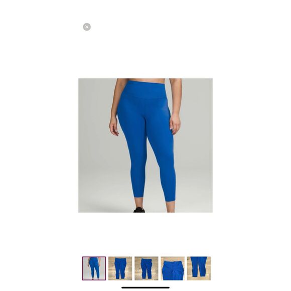 Lululemon NEW size 16 base pace blue leggings / tights - Picture 1 of 9